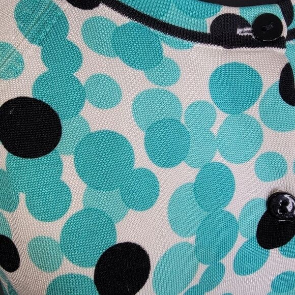 Pendleton silk blend polka dot button up cardigan size Large - Picture 3 of 6